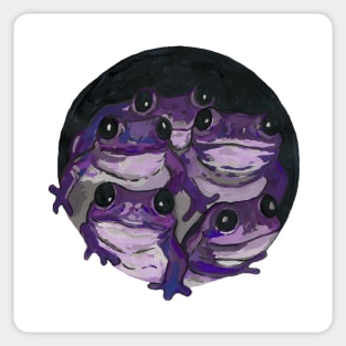 Violet frogs Sticker